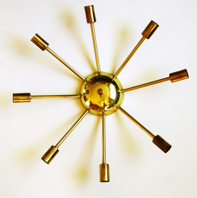 Brass Starburst Sconce