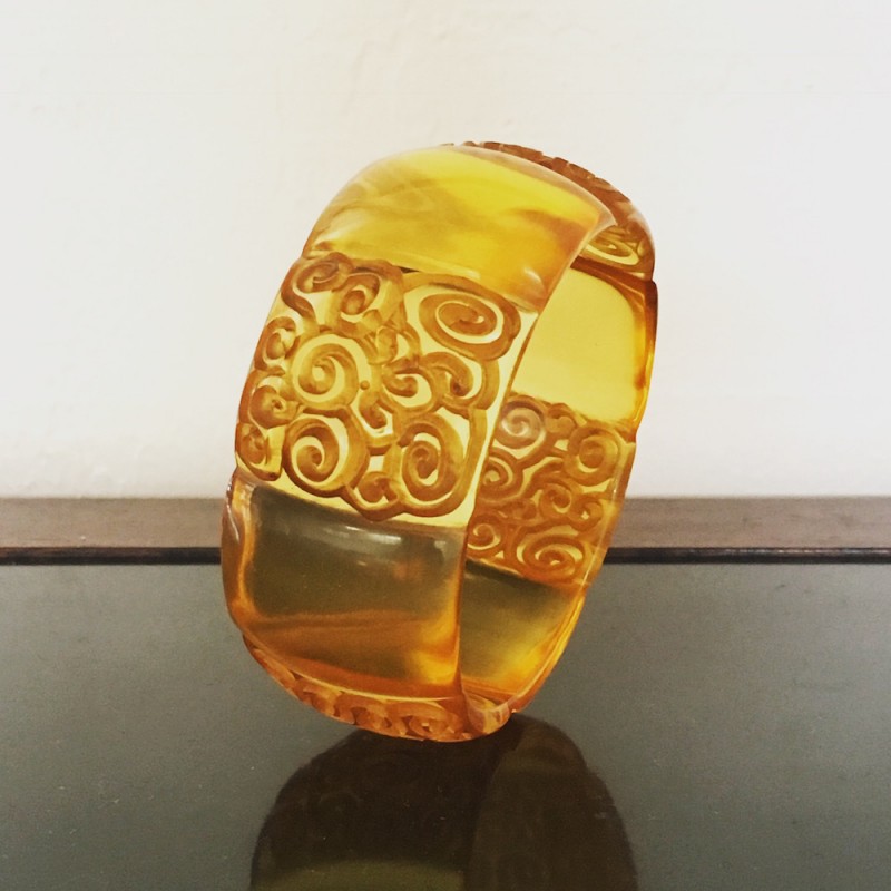 Clear Bakelite Bangle